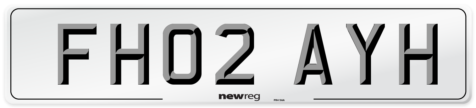 FH02 AYH Number Plate from New Reg